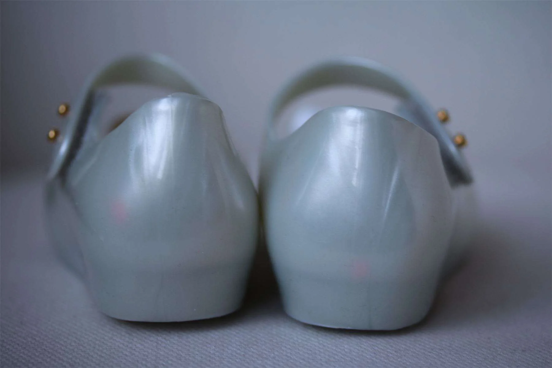 MINI MELISSA BEAUTY & THE BEAST PEARL WHITE JELLY SHOES EU 27 UK 9 - Image 4