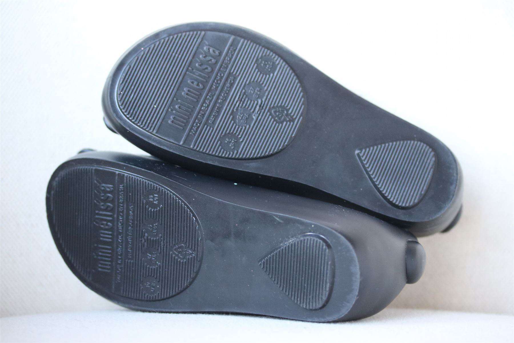 MINI MELISSA BLACK PUG JELLY SHOES EU 27 UK 9 - Image 5