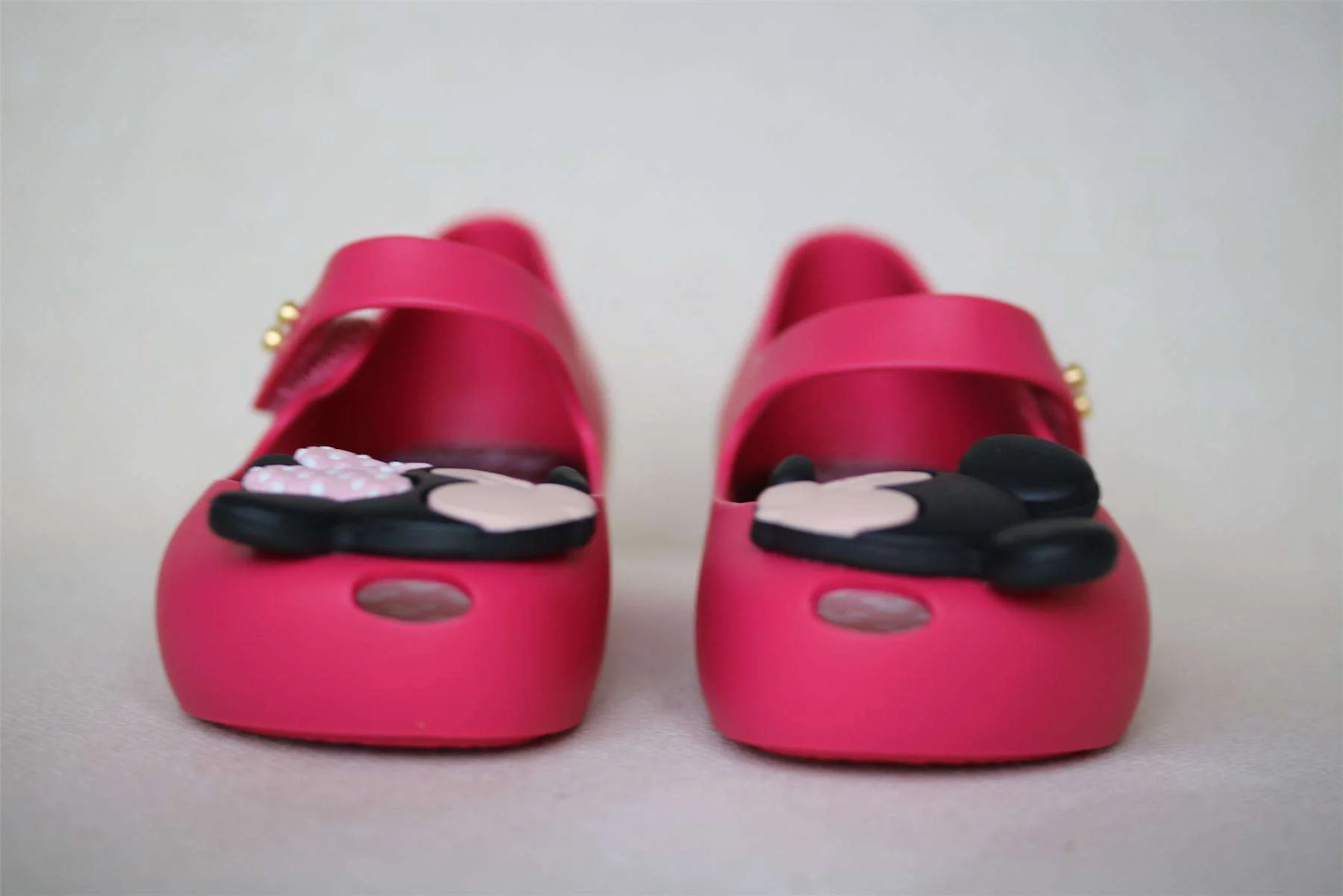 MINI MELISSA GIRLS BRIGHT PINK MINNE MOUSE JELLY SHOES EU 24 UK 7 - Image 3