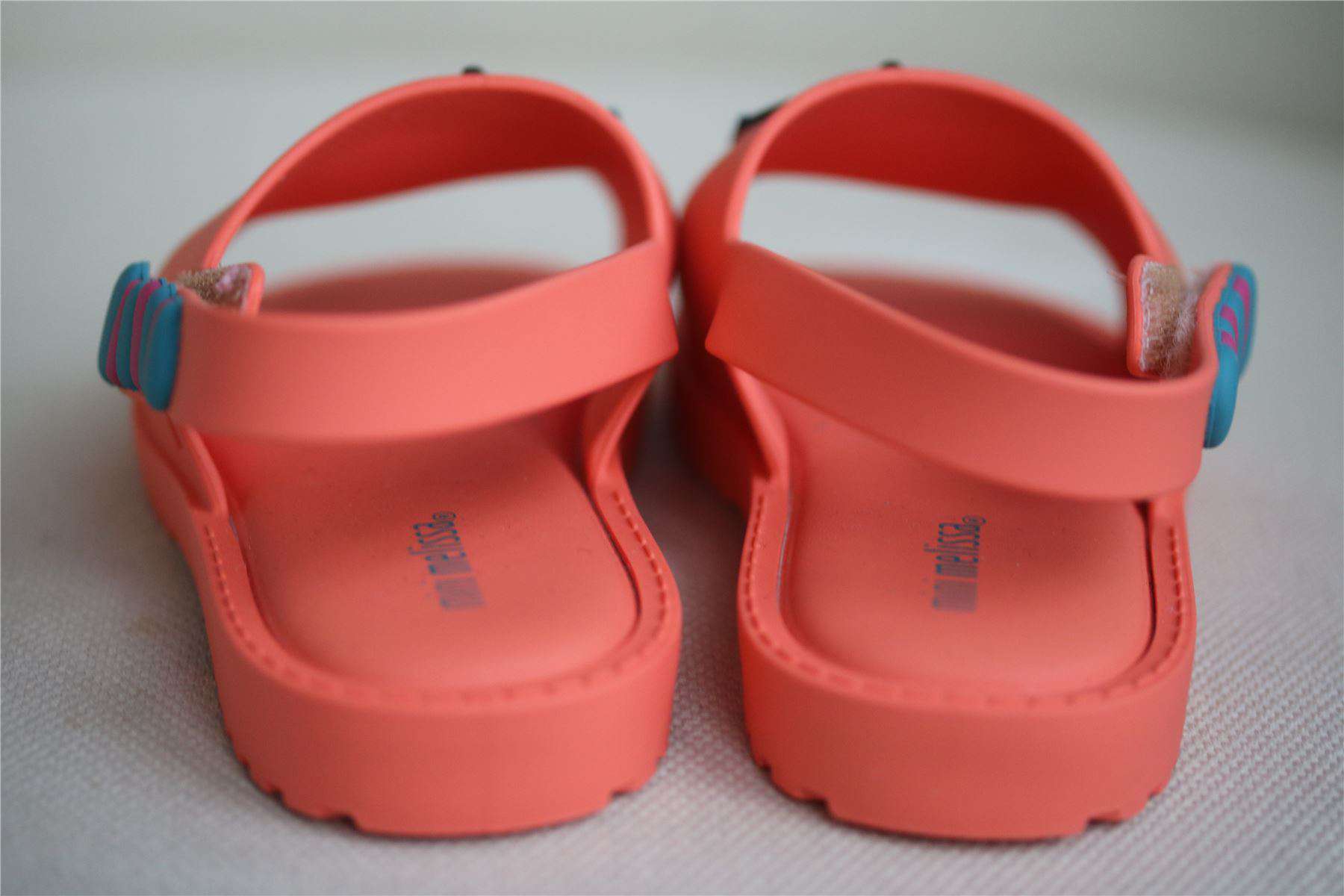 MINI MELISSA GIRLS ORANGE FABULA MIA SANDALS EU 24 UK 7 - Image 3