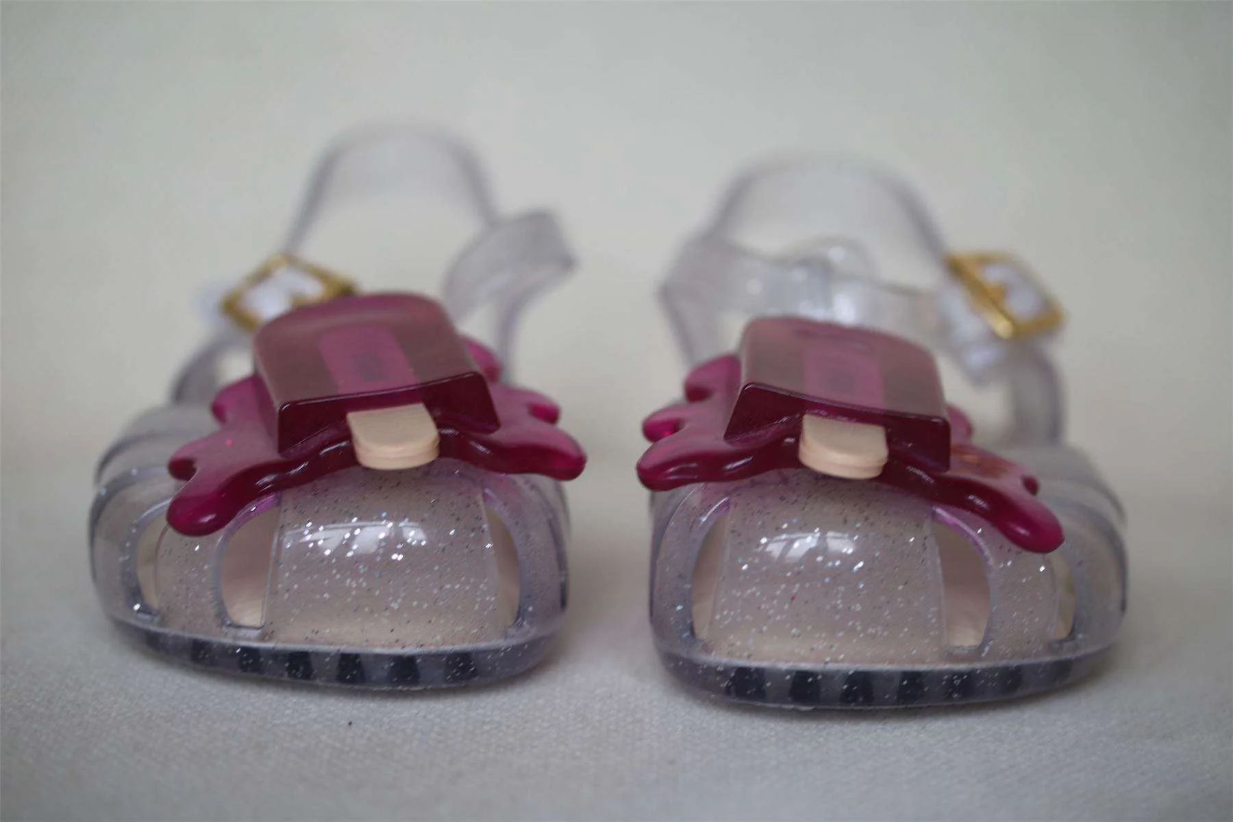 MINI MELISSA GIRLS PALE LILAC ARANHA LOLLYPOP JELLY SHOES EU 24 UK 7 - Image 3