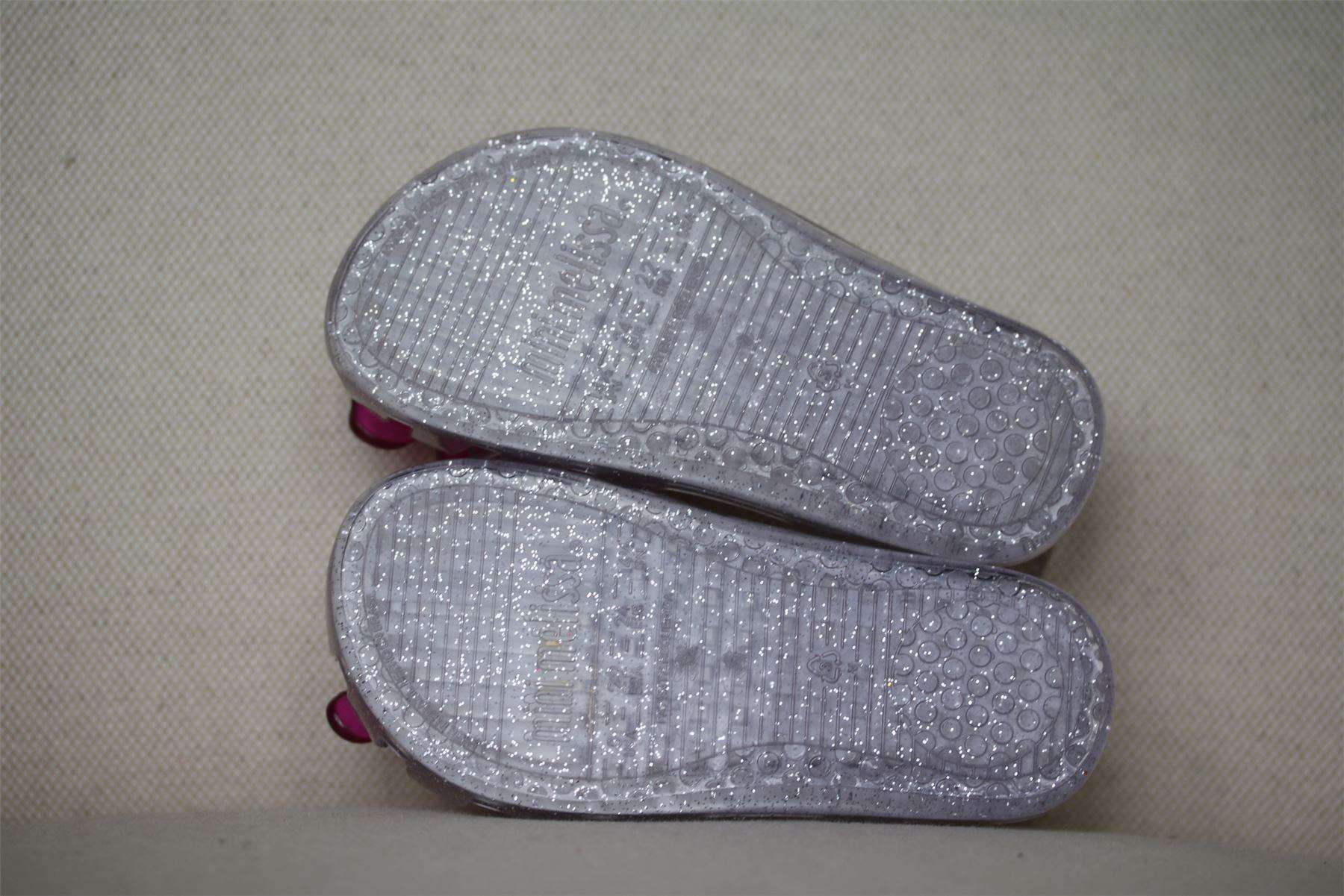 MINI MELISSA GIRLS PALE LILAC ARANHA LOLLYPOP JELLY SHOES EU 24 UK 7 - Image 5