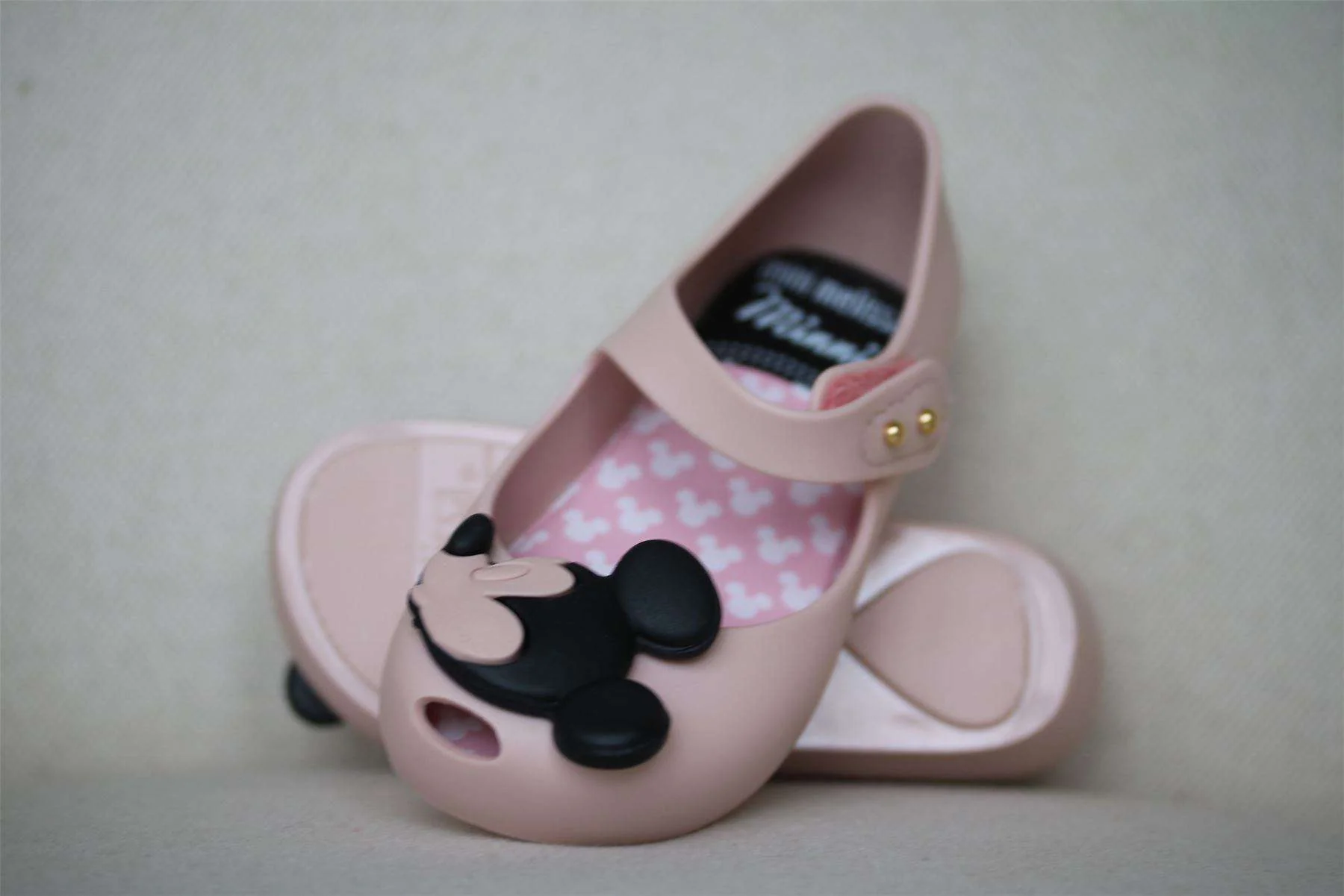 MINI MELISSA GIRLS PINK MINNE MOUSE JELLY SHOES EU 24 UK 7 - Image 2
