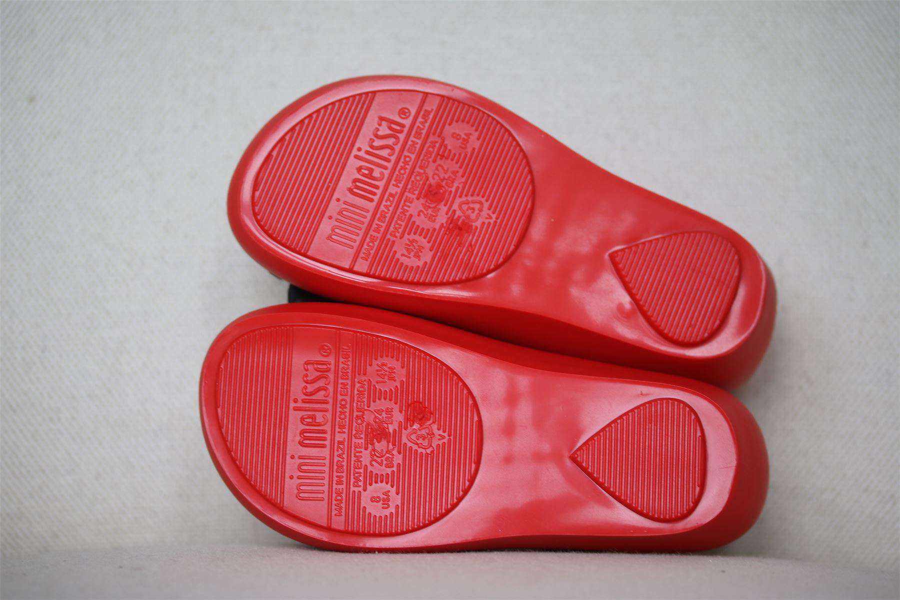 MINI MELISSA GIRLS RED MINNE & MICKEY MOUSE JELLY SHOES EU 24 UK 7 - Image 5