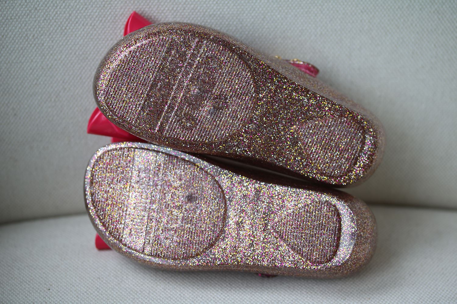MINI MELISSA GIRLS ULTRAGIRL BOW GLITTER JELLY SHOES EU 225/25 UK 8/9 - Image 6