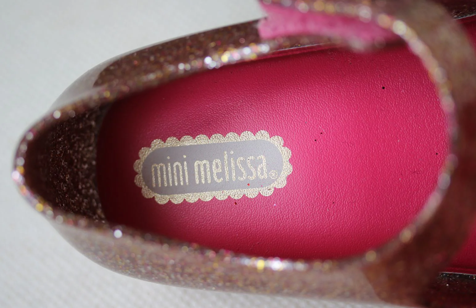MINI MELISSA GIRLS ULTRAGIRL BOW GLITTER JELLY SHOES EU 225/25 UK 8/9 - Image 7