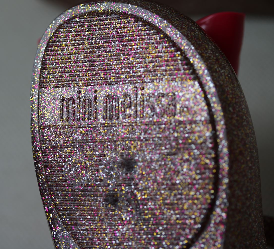 MINI MELISSA GIRLS ULTRAGIRL BOW GLITTER JELLY SHOES EU 225/25 UK 8/9 - Image 8