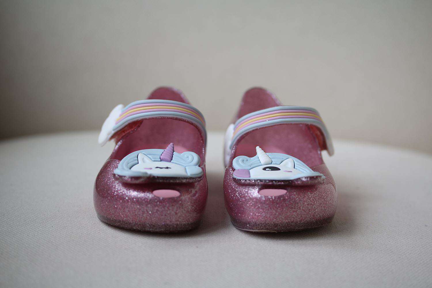 MINI MELISSA GIRLS UNICORN GLITTER JELLY SHOES EU 25/26 UK 8/9 - Image 2