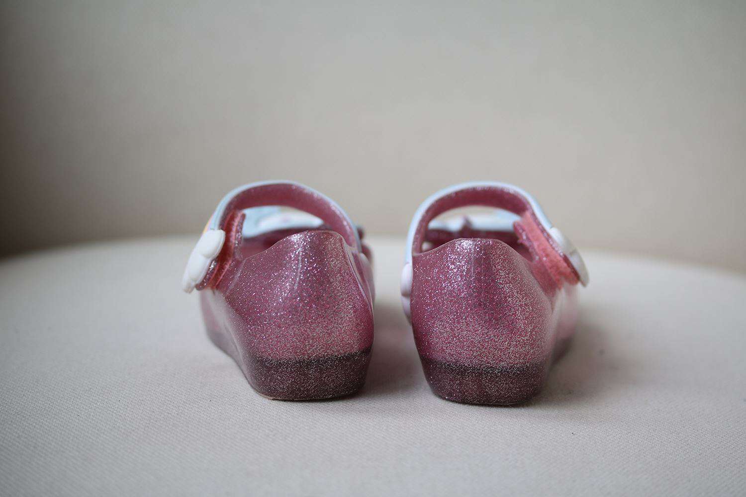 MINI MELISSA GIRLS UNICORN GLITTER JELLY SHOES EU 25/26 UK 8/9 - Image 4