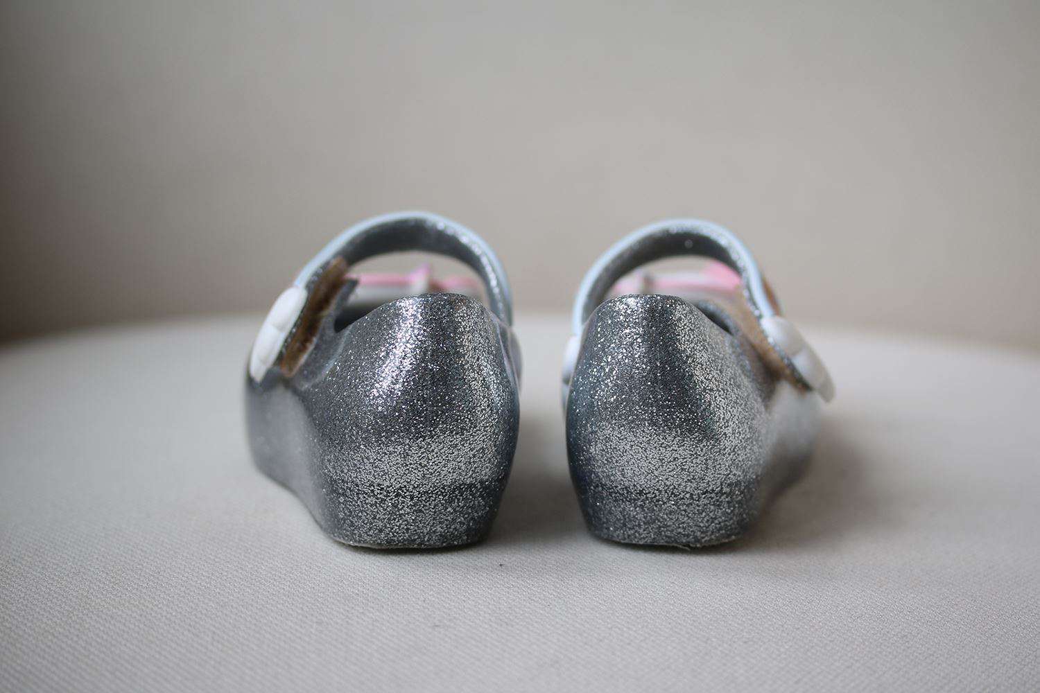 MINI MELISSA GIRLS UNICORN GLITTER JELLY SHOES EU 25/26 UK 8/9 - Image 4
