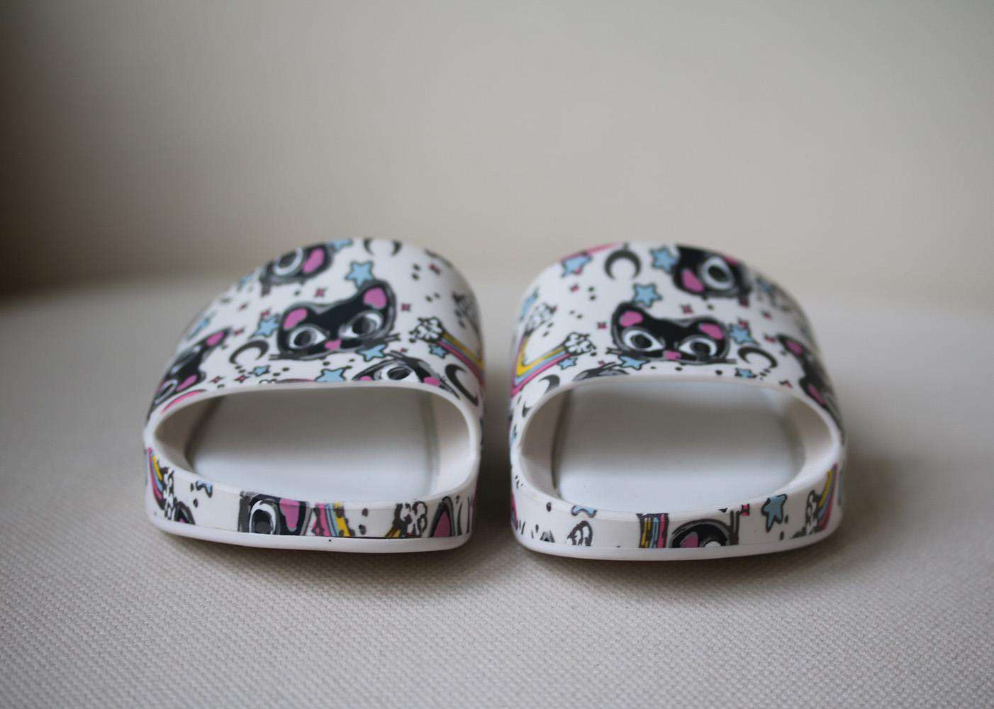 MINI MELISSA KIDS GIRLS MEL CAT PRINT SLIDES EU 28/29 UK 10 - Image 3