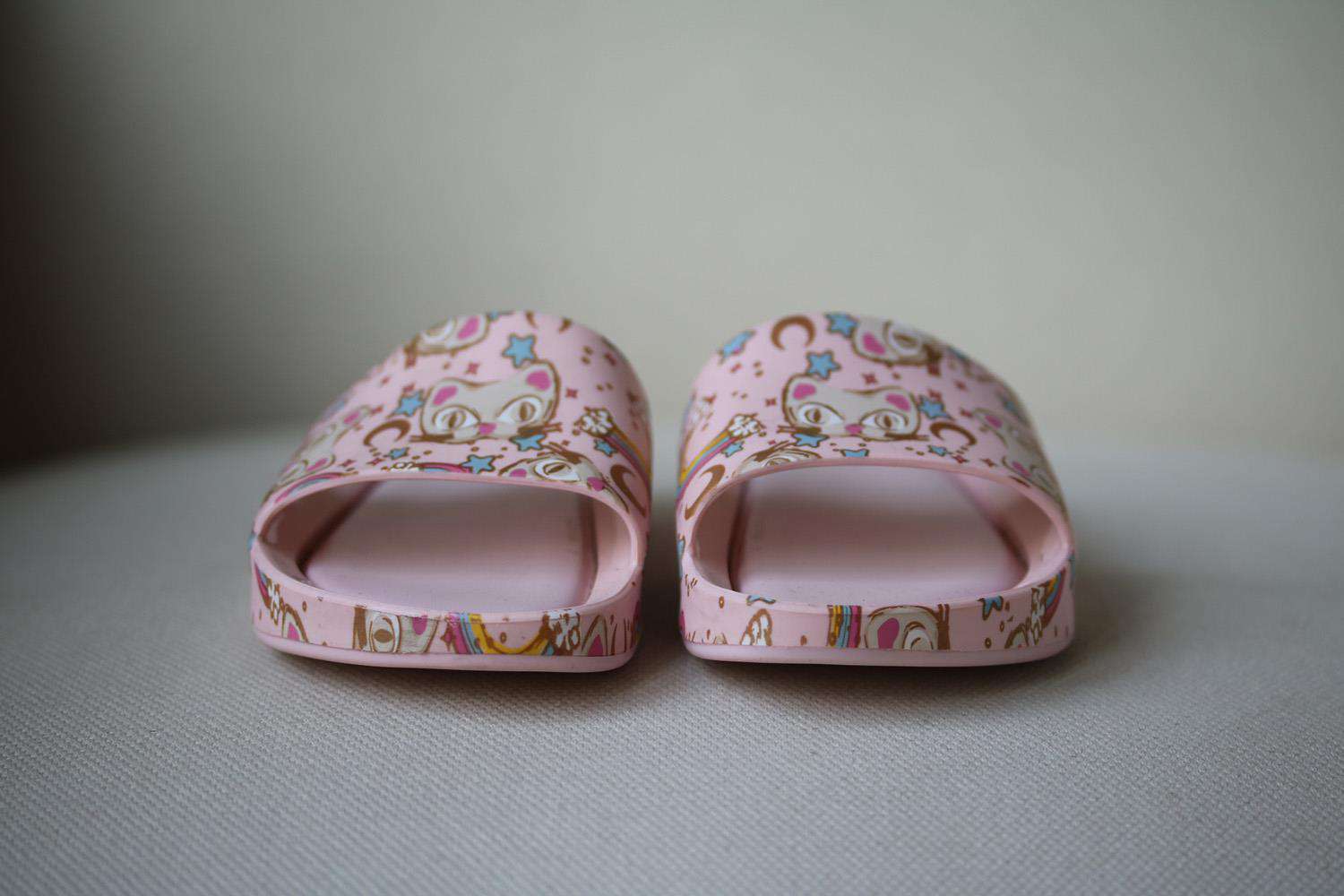 MINI MELISSA KIDS GIRLS MEL CAT PRINT SLIDES EU 28/29 UK 10 - Image 3
