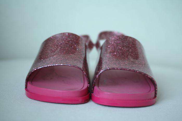 MINI MELISSA PINK GLITTER JELLY SANDALS EU 25-26 UK 8 - Image 2