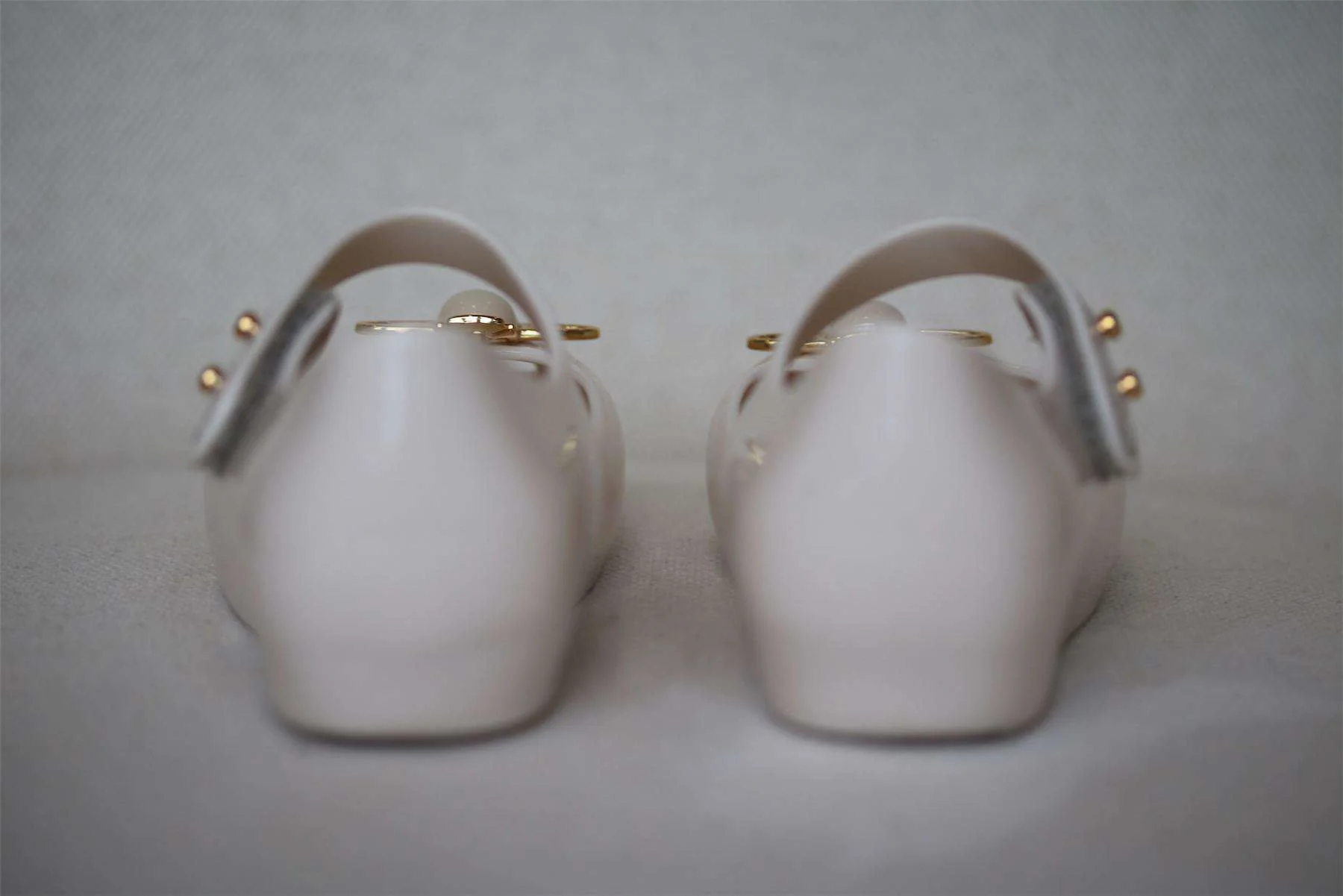 MINI MELISSA X VIVIENNE WESTWOOD GIRLS IVORY PEARL ORB JELLY SHOES EU 24 UK 7 - Image 3