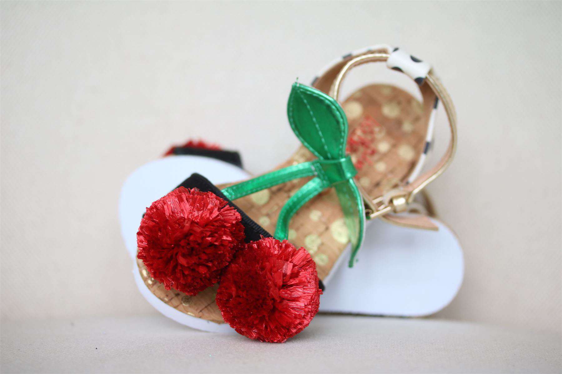 MINI MISS KG GIRLS CHERRY SANDALS EU 24 UK 7 - Image 2