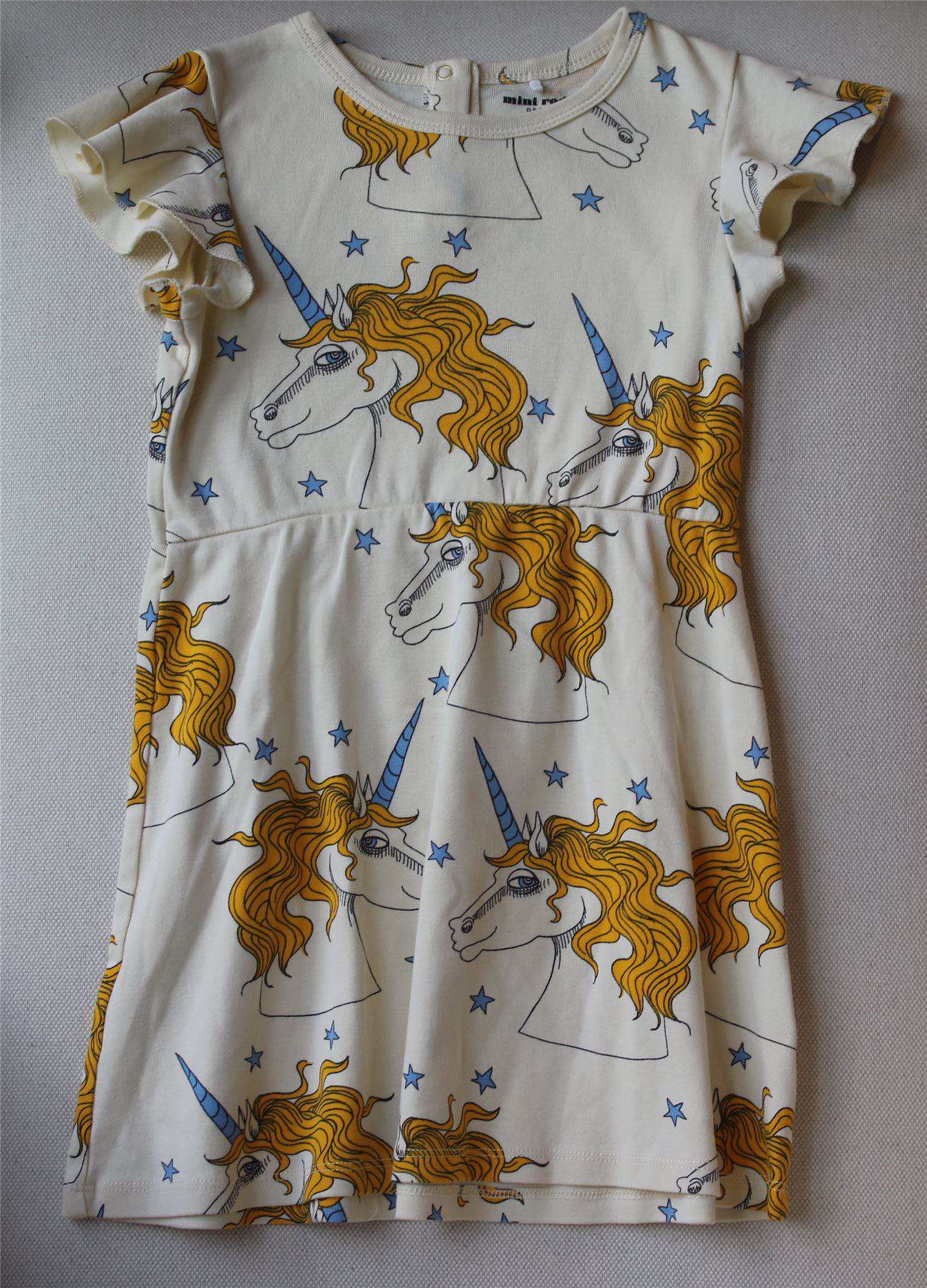 MINI RODINI GIRLS UNICORN PRINT DRESS 3-4 YEARS - Image 2