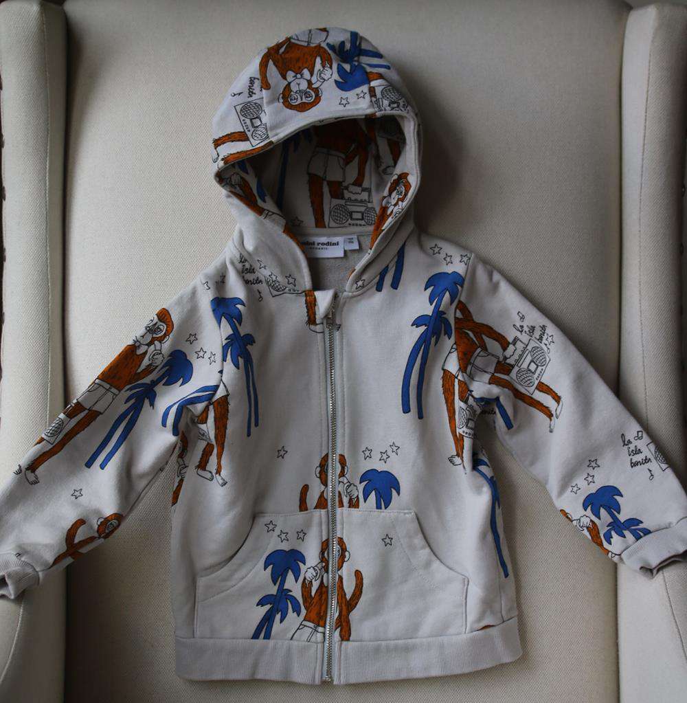 MINI RODINI KIDS BOYS COOL MONKEY PRINT COTTON TRACKSUIT 4-5 YEARS - Image 2