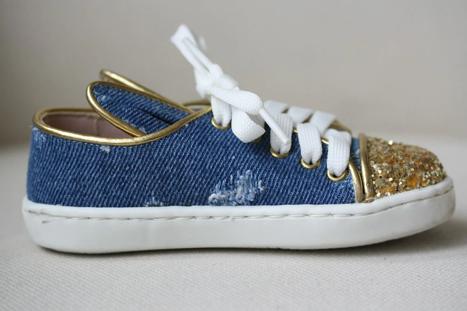 MINNA PARIKKA BABY DENIM BUNNY SNEAKERS SHOES EU 21 UK 4/5 - Image 6