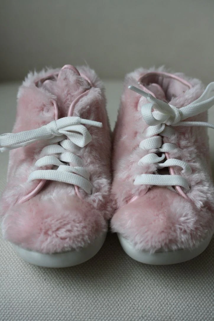 MINNA PARIKKA BABY FAUX FUR HIGH TOP SNEAKERS SHOES EU 21 UK 4/5 - Image 5