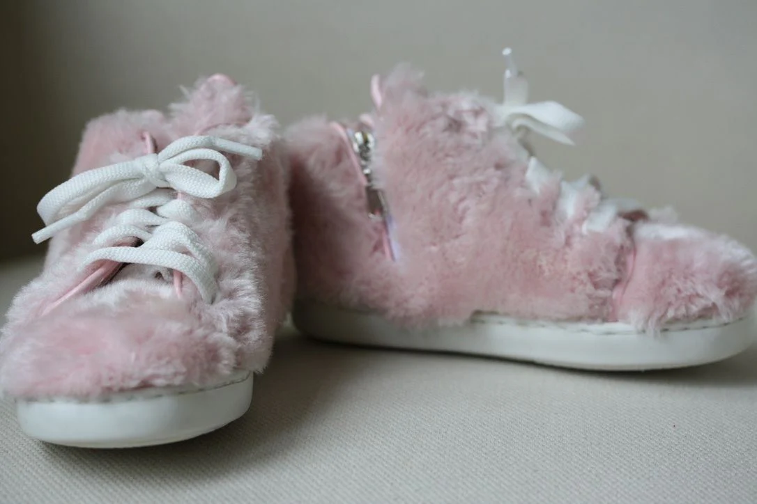 MINNA PARIKKA BABY FAUX FUR HIGH TOP SNEAKERS SHOES EU 21 UK 4/5 - Image 9