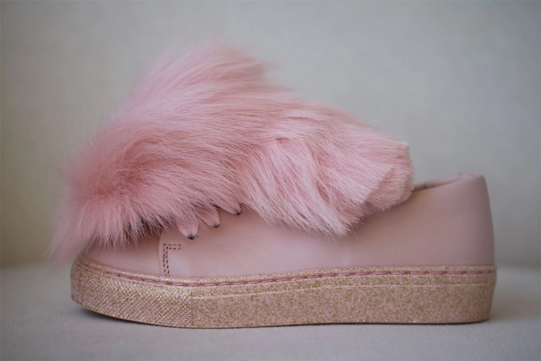 MINNA PARIKKA MINI GIRLS FLUFFY MINI PINK TRAINERS EU 25 UK 7.5 - Image 2
