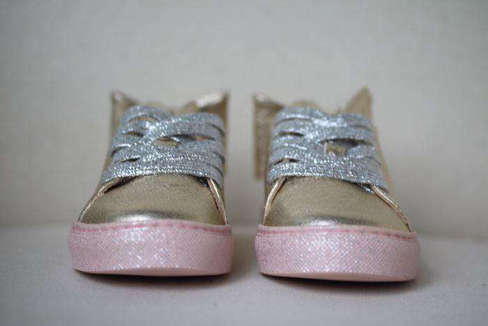 MINNA PARIKKA MINI GIRLS GOLD LEATHER BUNNY EAR SHOES EU 26 UK 8.5 - Image 2