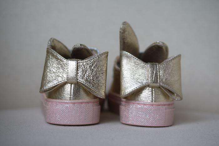 MINNA PARIKKA MINI GIRLS GOLD LEATHER BUNNY EAR SHOES EU 26 UK 8.5 - Image 3