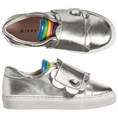 MINNA PARIKKA MINI GIRLS PUFF SILVER TRAINERS EU 24 UK 7 - Image 2
