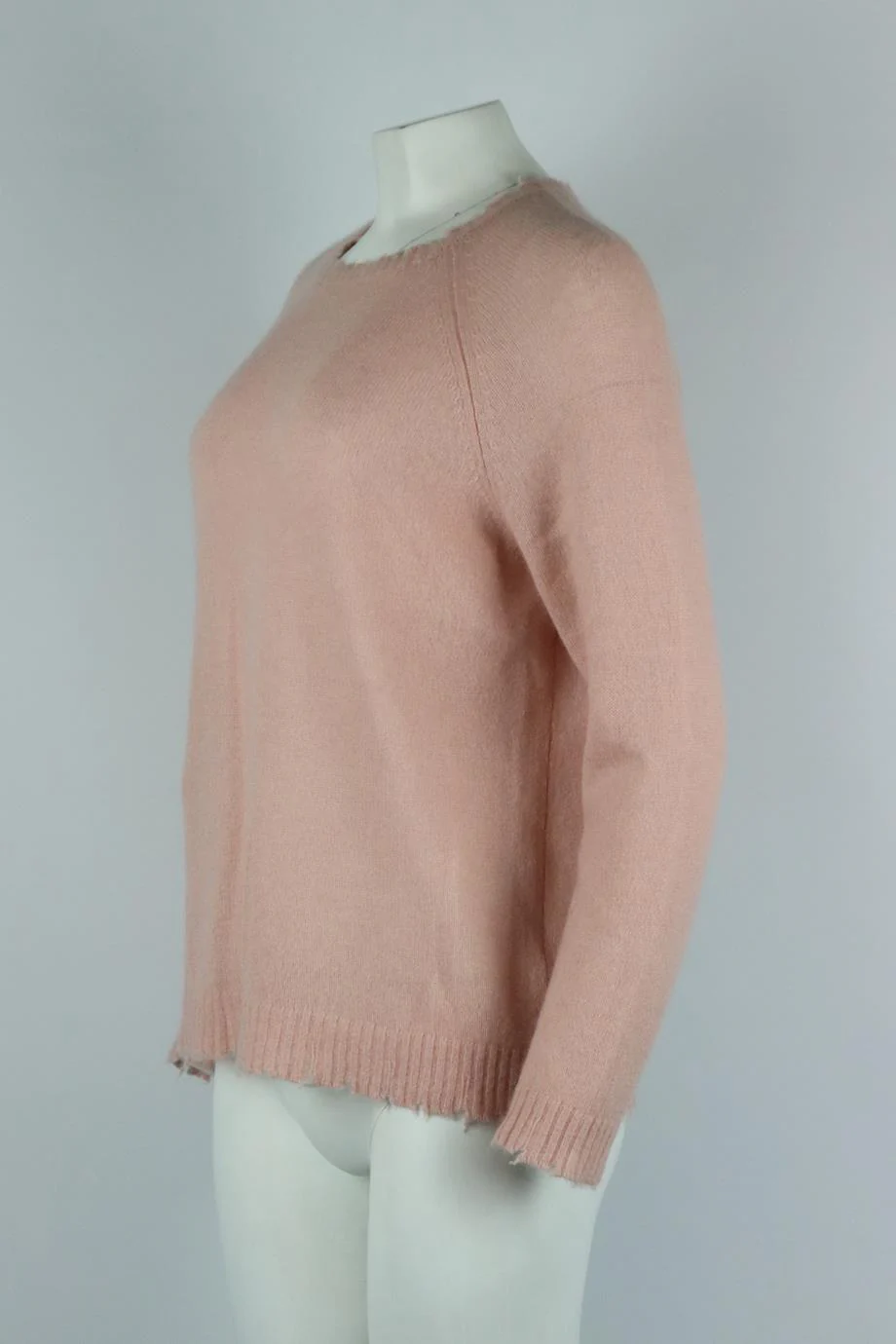 MINNIE ROSE DISTRESSED CASHMERE SWEATER LARGE - Image 3