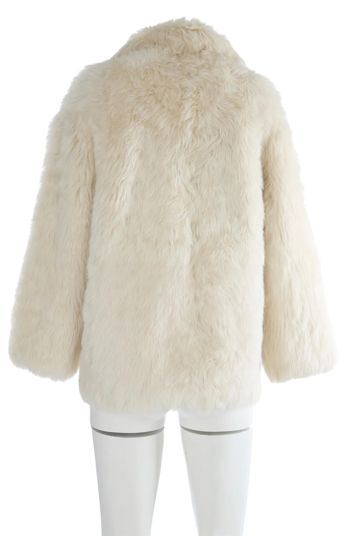 MINT VELVET IVORY SHEARLING JACKET SMALL/MEDIUM - Image 4