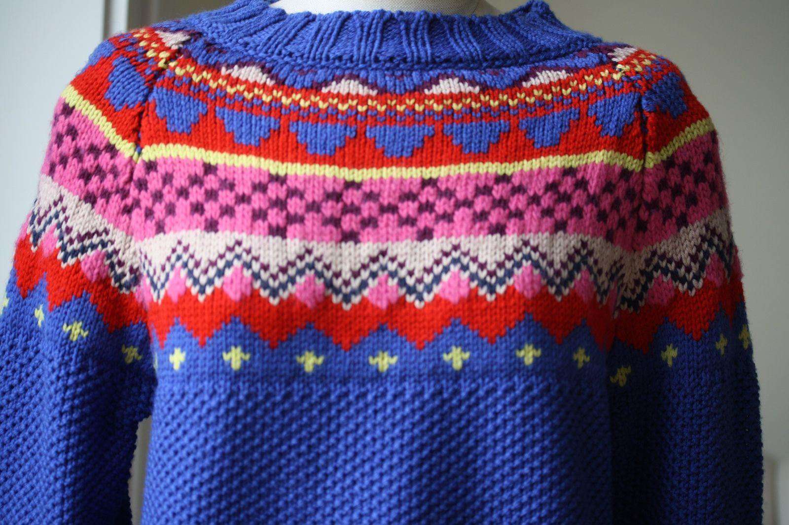 MIRA MIKATI FAIR ISLE WOOL SWEATER SMALL - Image 3