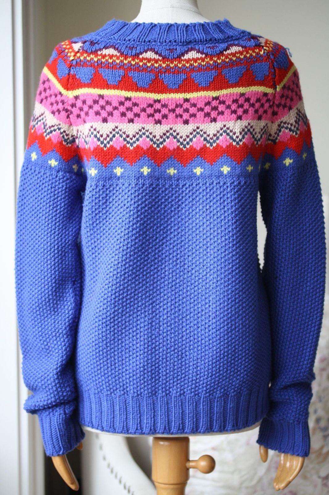 MIRA MIKATI FAIR ISLE WOOL SWEATER SMALL - Image 6
