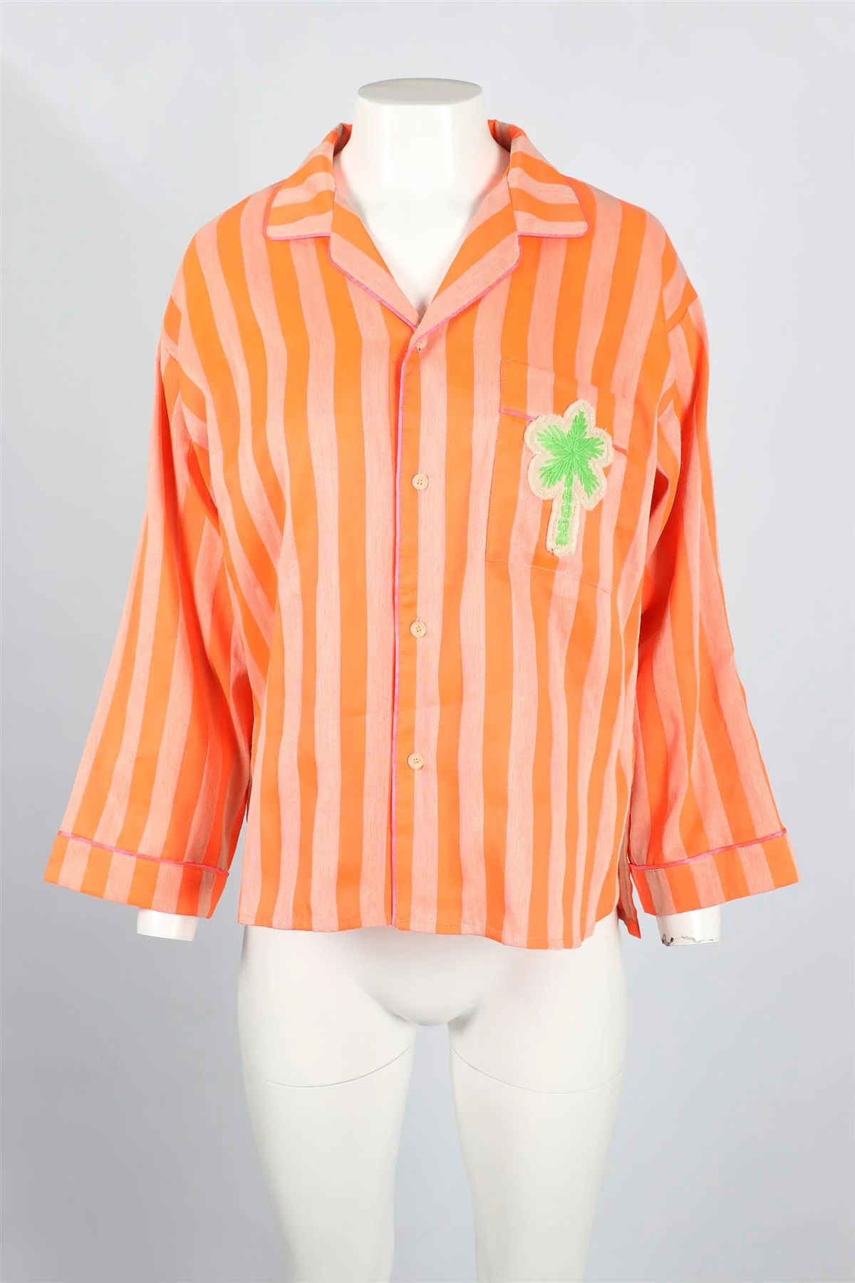 MIRA MIKATI ORANGE COTTON SHIRT EU 34 UK 6 - Image 2