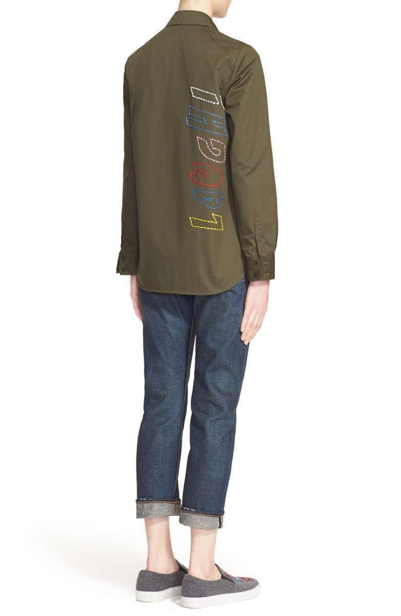 MIRA MIKATI SMILEY EMBROIDERED SHIRT US 4 UK 8 - Image 2