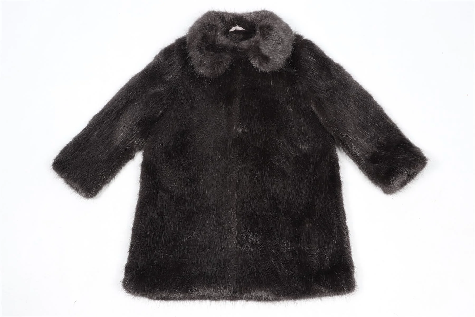 MIRANDA DUNN GREY KIDS GIRLS FAUX FUR COAT 6 YEARS - Image 2