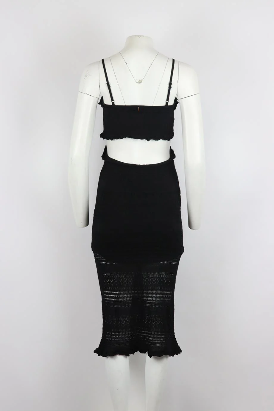 MISA CUTOUT STRETCH KNIT MIDI DRESS SMALL - Image 4