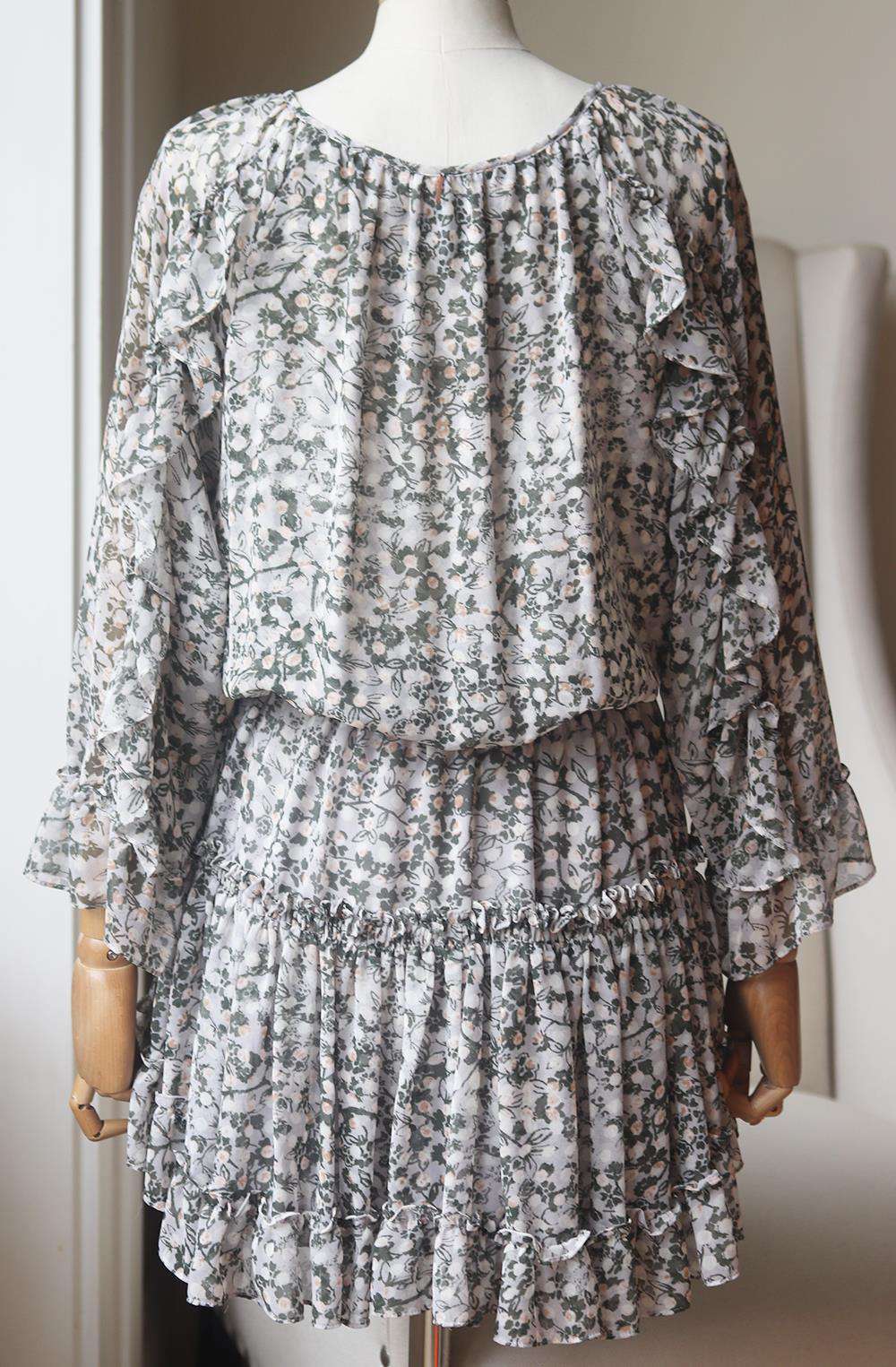 MISA FLORAL PRINT GEORGETTE MINI DRESS MEDIUM - Image 3