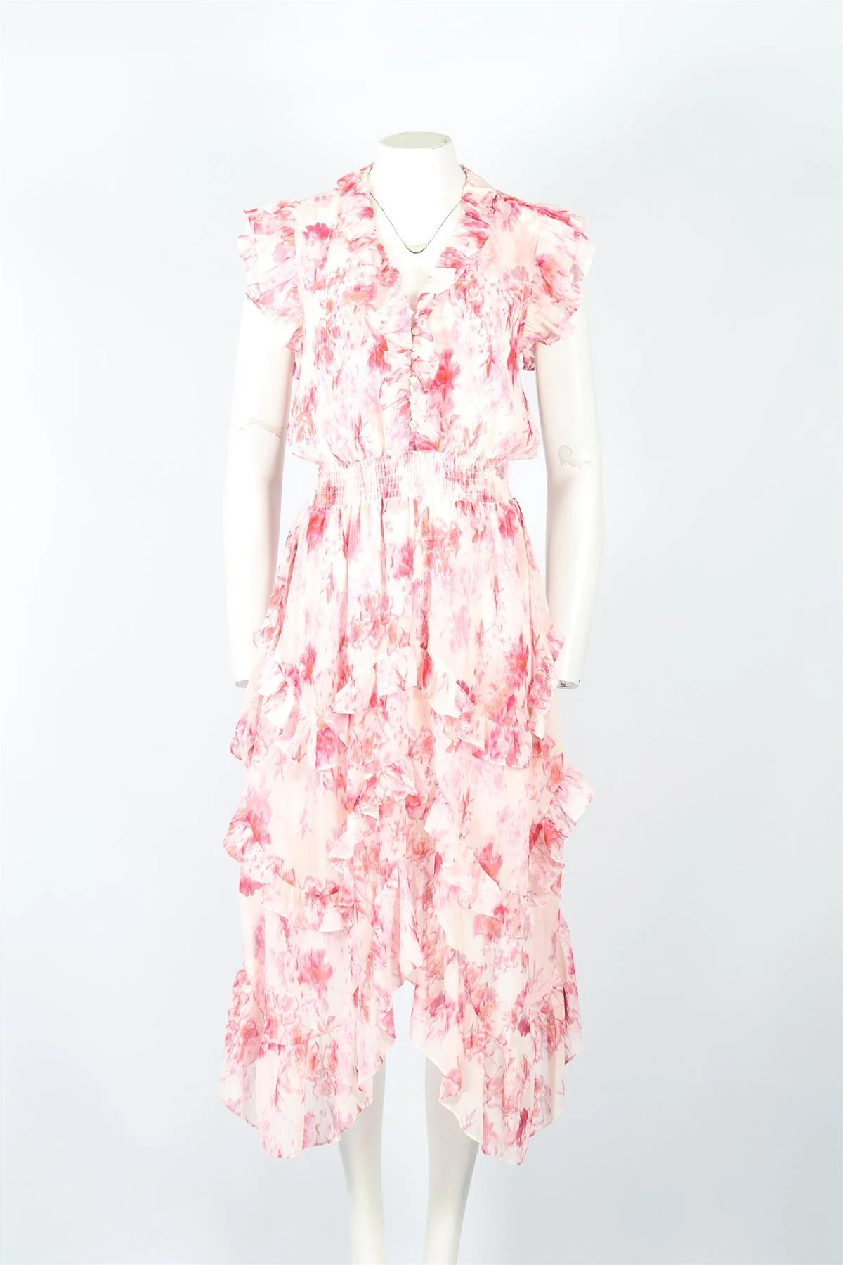 MISA LOS ANGELES CHIFFON MIDI DRESS SMALL - Image 2