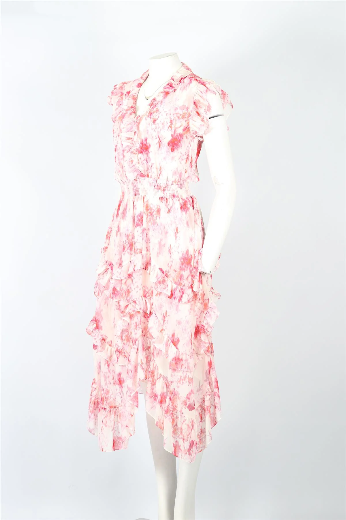MISA LOS ANGELES CHIFFON MIDI DRESS SMALL - Image 3