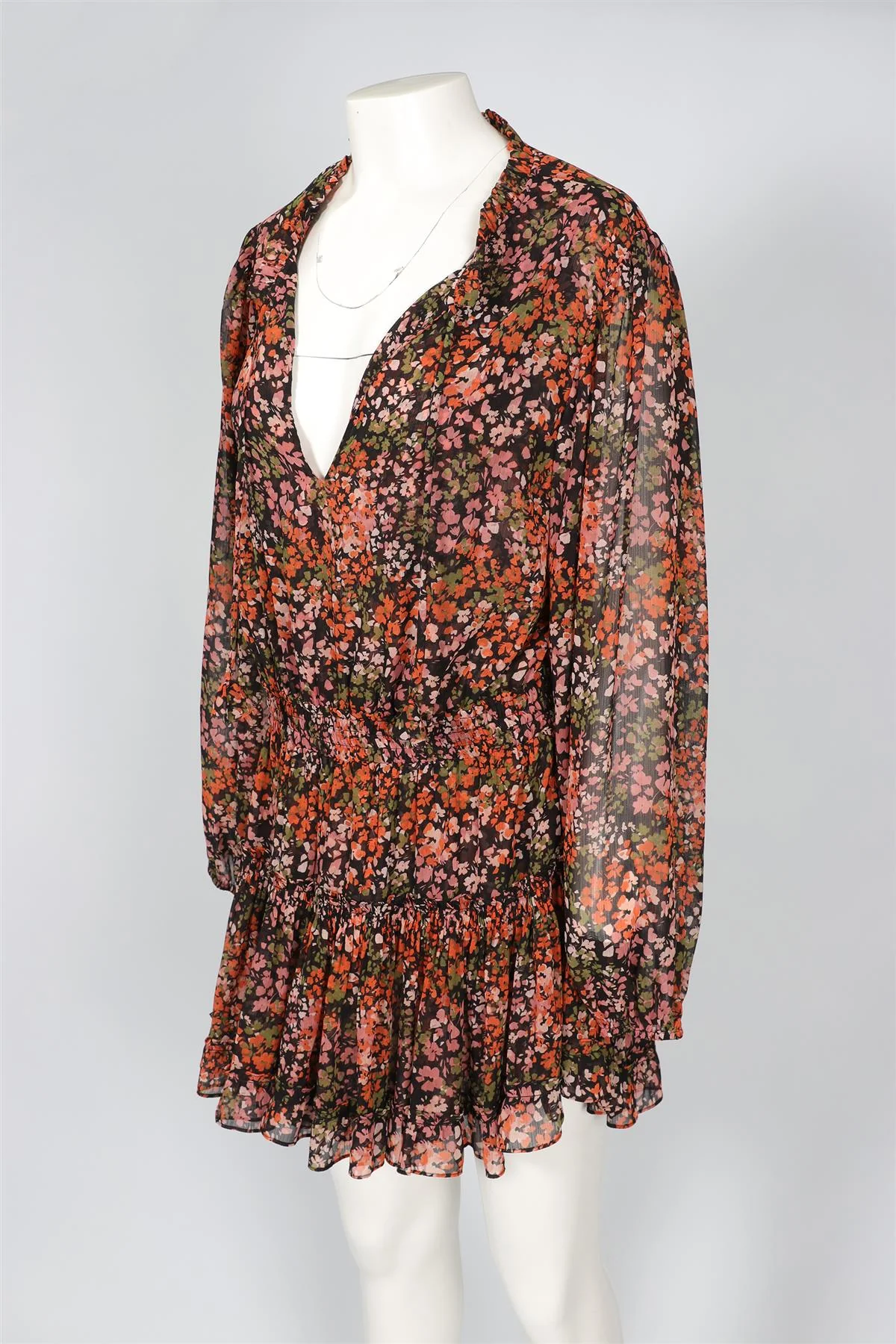 MISA LOS ANGELES MULTI CHIFFON DRESS LARGE - Image 3