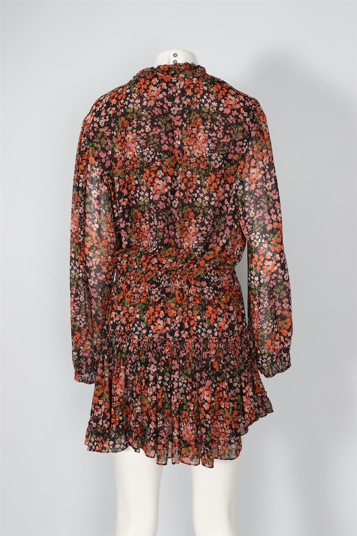 MISA LOS ANGELES MULTI CHIFFON DRESS LARGE - Image 4