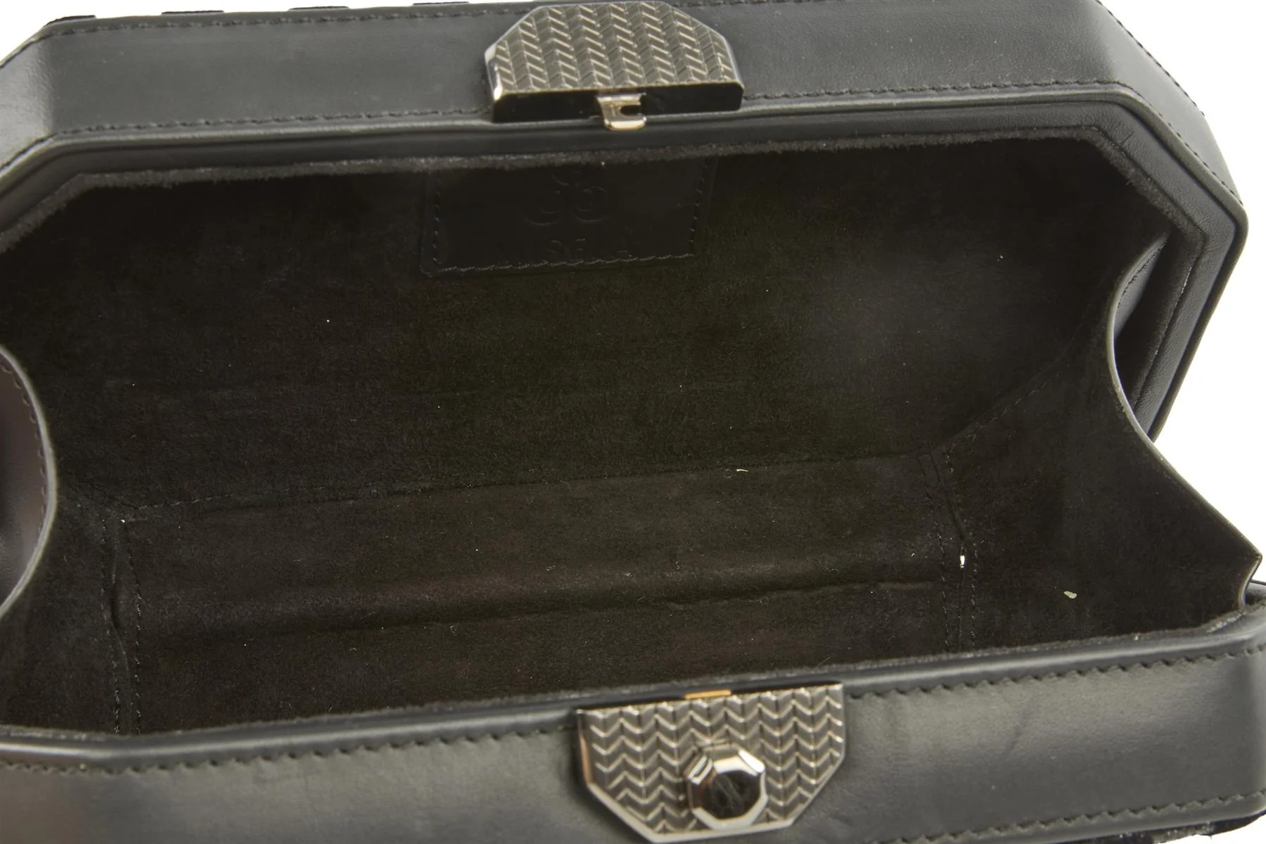 MISELA BLACK LEATHER CLUTCH - Image 9