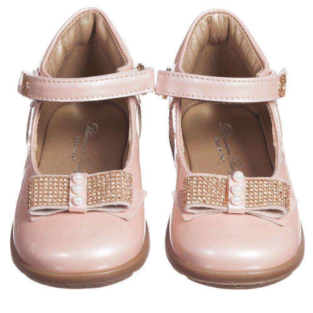 MISS BLUMARINE BABY GIRLS PINK DIAMANTE SHOES EU 21 UK 4.5 - Image 3