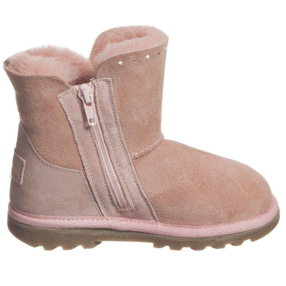 MISS BLUMARINE BABY GIRLS PINK SUEDE DIAMANTE BOOTS EU 24 UK 7 - Image 8