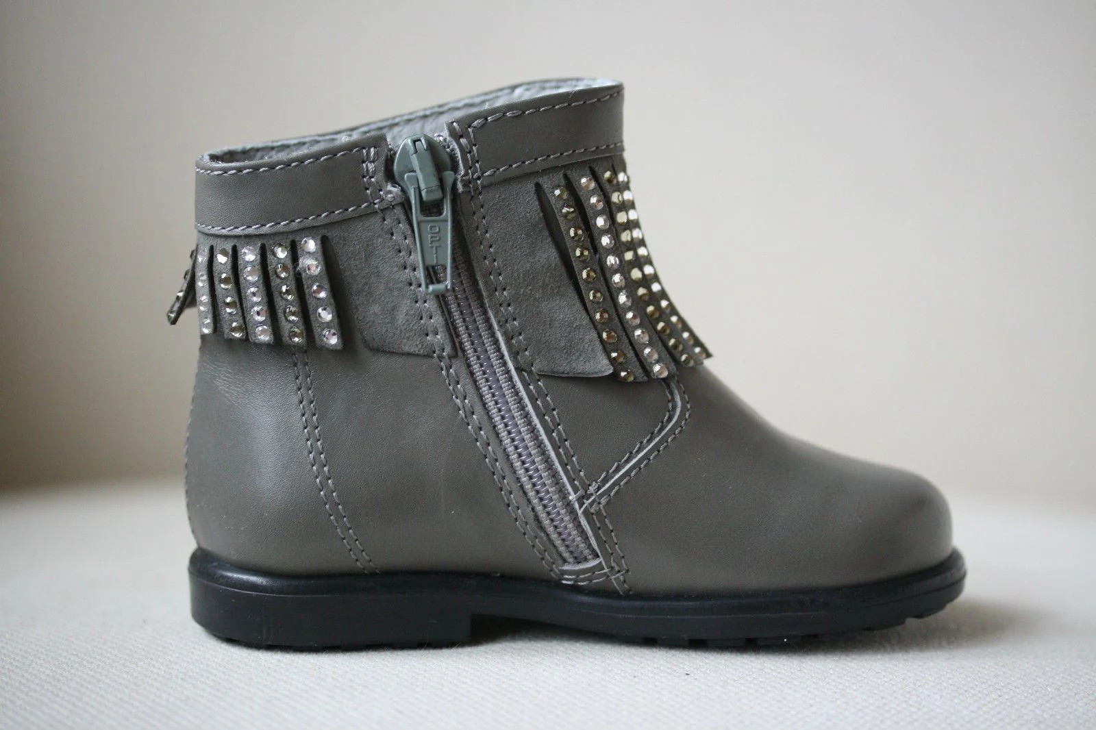 MISS BLUMARINE BABY GREY DIAMANTE BOOTS EU 20 UK 4 - Image 10
