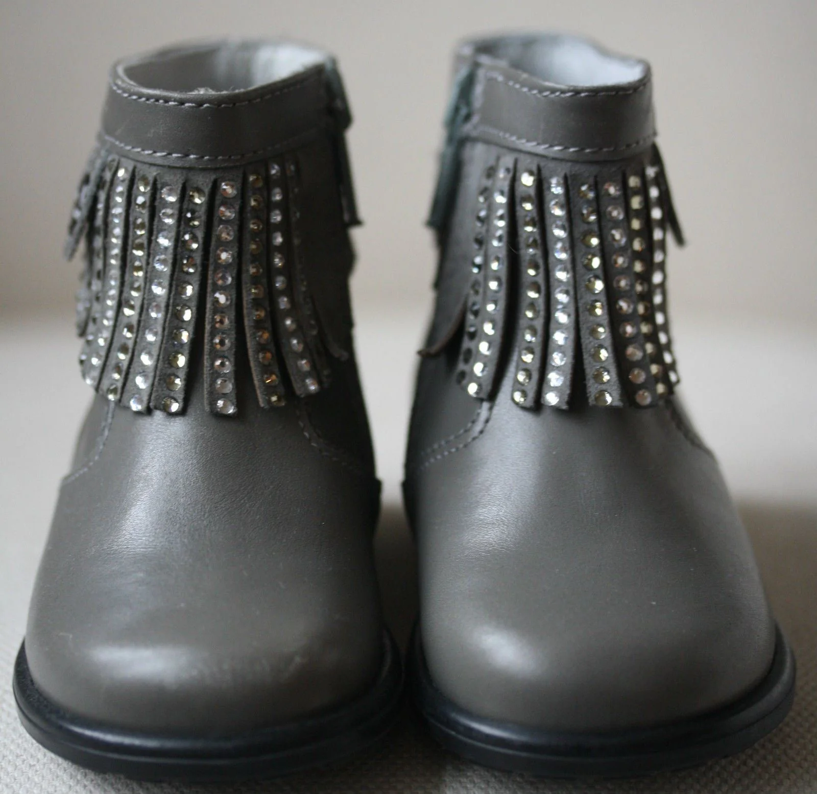MISS BLUMARINE BABY GREY DIAMANTE BOOTS EU 20 UK 4 - Image 5