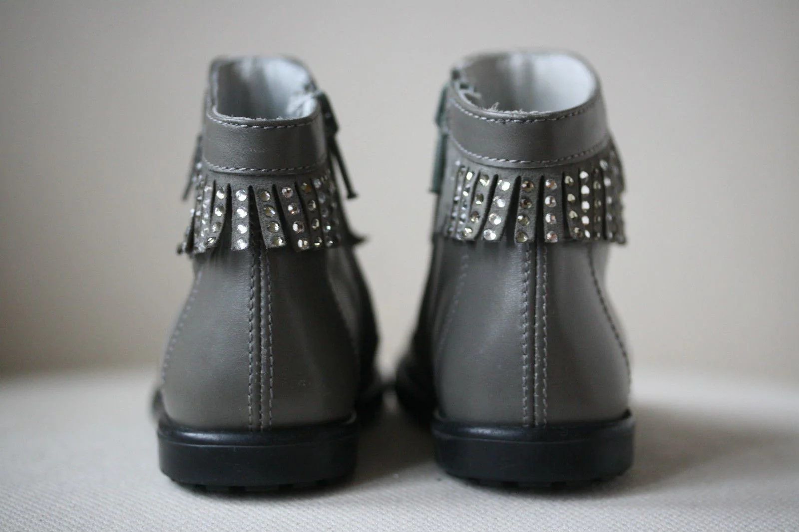MISS BLUMARINE BABY GREY DIAMANTE BOOTS EU 20 UK 4 - Image 8
