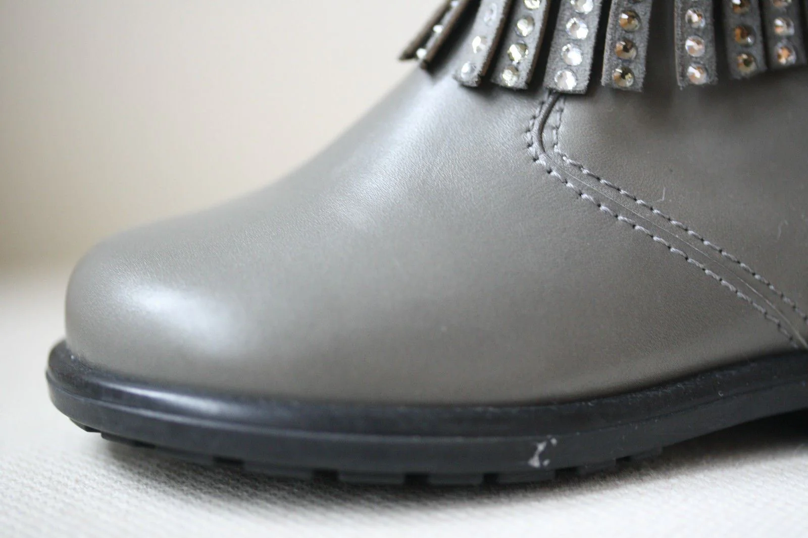 MISS BLUMARINE BABY GREY DIAMANTE BOOTS EU 20 UK 4 - Image 9