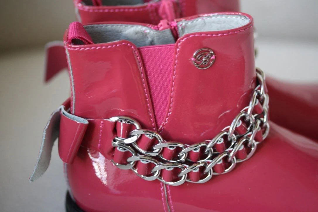 MISS BLUMARINE BABY PINK PATENT LEATHER BOOTS EU 21 UK 4.5 - Image 4