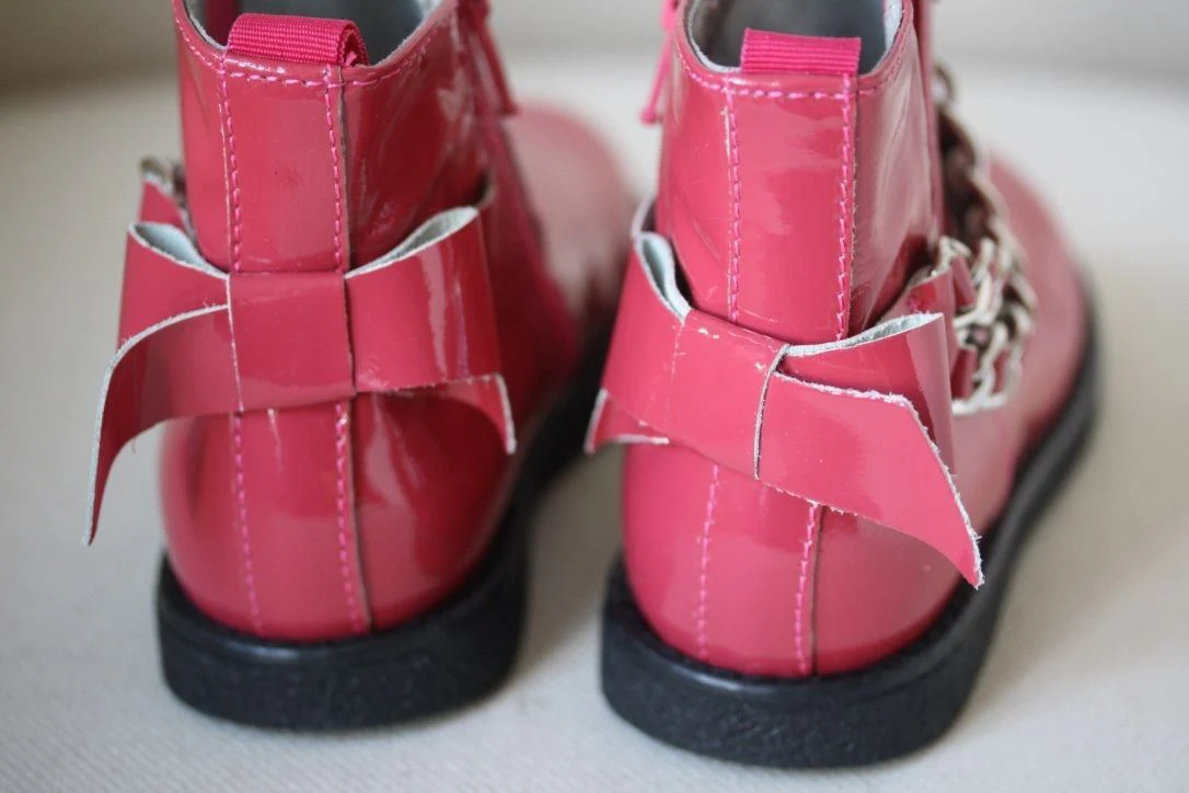 MISS BLUMARINE BABY PINK PATENT LEATHER BOOTS EU 21 UK 4.5 - Image 5